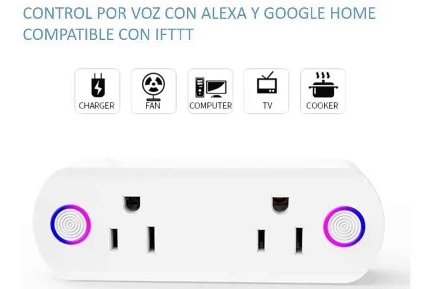 Meross-enchufe inteligente con Wifi para el hogar, toma de corriente con  función de sincronización de monitoreo de energía, funciona con Alexa