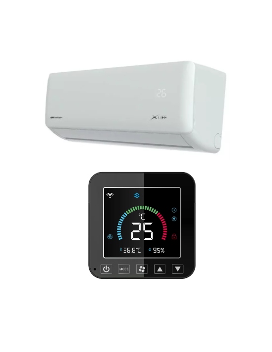 MoesGo Controlador inteligente WiFi de aire acondicionado, pantalla LCD  táctil, termostato inteligente para mini split, ventana y aire  acondicionado